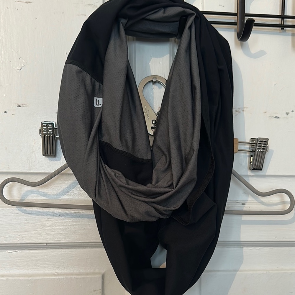 Black and Gray Athletic infinity scarf